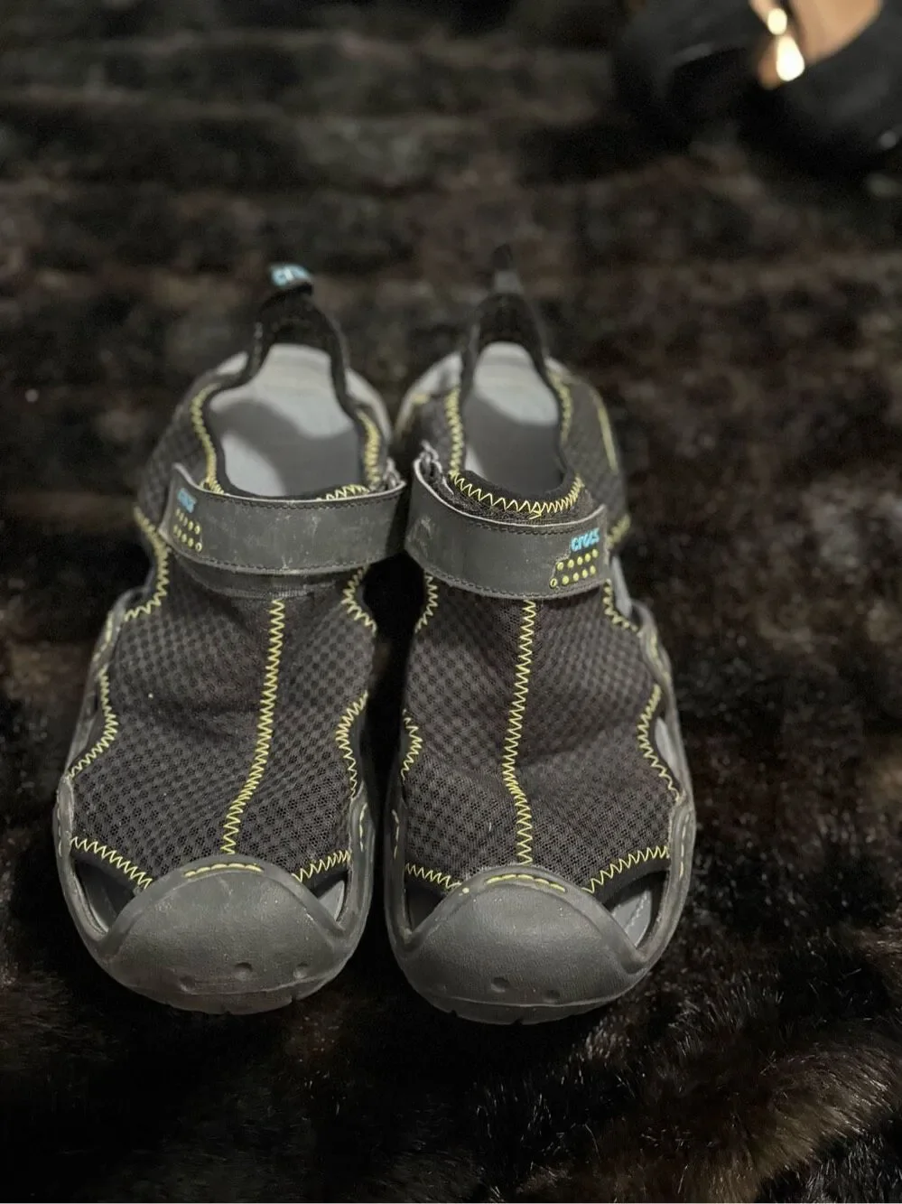 CROCS 15041 SwiftWater Mesh Fisherman Deck Sandals Water Shoes Size 11 Men